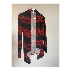 Cardigan “Western” pattern long sleeve